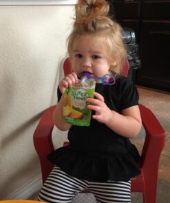 ChooMee SoftSip Food Pouch Top | Baby Led Weaning | No Spill Flow Control Valve, Protects Childs Mouth, 100% Silicone, BPA Free | Swirl Colors, 4 CT 35 71qfpu9LAmL