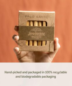Luna Sundara Organic Wild Harvested Palo Santo Smudging Sticks from Ecuador Select High Resin Natural Incense Sticks Sustainable Packaging 8 Aromatic Sticks for Peace and Tranquility Bursera Graveolens Wood 27 71qgE2WrFfL