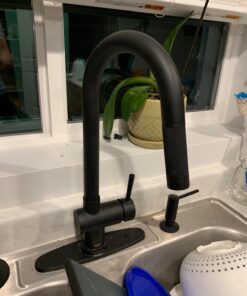 VIGO VG02008MB 17" H Gramercy Single-Handle with Pull-Down Sprayer Kitchen Faucet in Matte Black 25 71qgw84qM7L