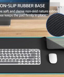 KTRIO Large Gaming Mouse Pad with Superior Micro-Weave Cloth, Extended Desk Mousepad with Stitched Edges, Non-Slip Base, Water Resist Keyboard Pad for Gamer, Office & Home, 31.5 x 11.8 in, Black X-Large (31.5" x 11.8") Black Stealth 20 71qiP OQ 7L