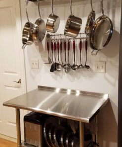 GRIDMANN Stainless Steel Kitchen Prep Table 36 x 24 Inches with Backsplash & Under Shelf, NSF Commercial Work Table for Restaurant and Home 36 in Long x 24 in Deep 53 71qir7GYflL 2