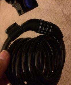 Etronic Bike Lock M6, Cable Lock 6 Feet Long Coiled Security Resettable Combo Combination Lock Bicycle Lock with Mounting Bracket Black 49 71qk3N9DxCL