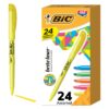BIC Brite Liner Highlighters, Chisel Tip, 24-Count Pack of Highlighters Assorted Colors, Ideal Highlighter Set for Organizing and Coloring 1 Count (Pack of 24) 6 71qkA8ATGAL