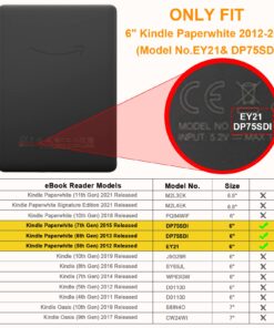 Fintie Slimshell Case for 6" Kindle Paperwhite 2012-2017 (Model No. EY21 & DP75SDI) - Lightweight Protective Cover with Auto Sleep/Wake (Not Fit Paperwhite 10th & 11th Gen), Love Tree 29 71qkrSlvIRL 2