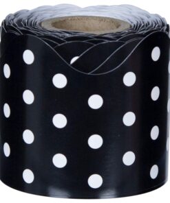 Carson Dellosa 36 Ft Scalloped Black and White Polka Dot Bulletin Board Borders, Classroom Borders for Bulletin Board, White Board, Cork Board, Locker, and Classroom Décor, Bulletin Board Trim Black & White Dots 25 71qlOvtTyuL 1