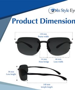 In Style Eyes Lovin Mawi Wrap Around Bifocal Sunglasses, Rimless Reading Glasses with UV Protection - Polarized Lens - Tortoise - 2.0x 2.0 x 10 71qlekkcpVL