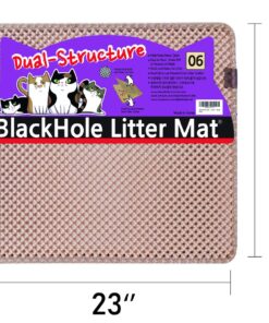 Blackhole Cat Litter Mat - Medium Square 23" X 21" - Blackhole Litter Mat® (Beige) Beige 17 71qn8n9VEuL
