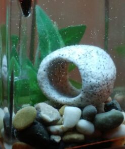 Penn-Plax Deco-Replicas Granite Aquarium Ornament & Hideaway – Realistic Stone Appearance – Safe for Freshwater and Saltwater Tanks – Small Size, White (RR1071) 29 71qnCofexML