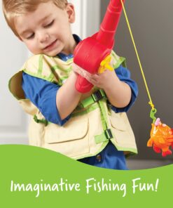 Learning Resources Pretend & Play Fishing Set - 11 Pieces, Ages 3+ Toddler Pretend Play Toys, Preschool Learning Toys, Fishing Pole for Kids, Fisherman Costume 19 71qnzYZQwuL