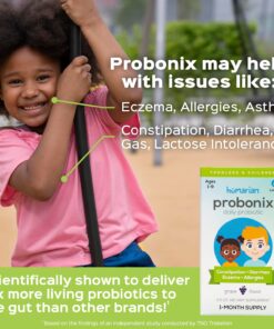 Probonix Kids Probiotic for Toddlers and Children, Organic, Non-GMO Liquid Probiotic Drops, 8 Live Probiotic Strains to Support Gut Health for Toddlers and Children - 1 Month Supply, Grape Children's Grape 17 71qo43nDVZL