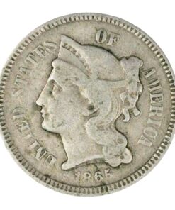 Alternative view of 1865-1876 Nickel Three Cent Piece G/VG