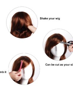 Rbenxia Curly Cosplay Wig Long Hair Heat Resistant Spiral Costume Wigs Anime Fashion Wavy Curly Cosplay Daily Party Brown 32" 80cm Bown 23 71qpA21 CHL