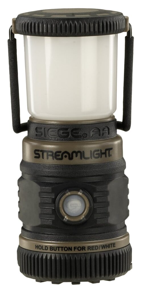 Streamlight 44941 Siege 200-Lumen Ultra-Compact AA Alkaline Outdoor Hand Lantern/Flashlight, Coyote