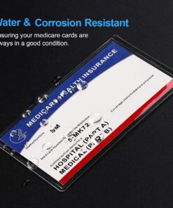 WBSZDS 10 Pack New Medicare Card Holder Protector Sleeves,10 Mil Clear PVC Water Resistant Medicare Card Protectors Sleeves for New Medicare Card,Social Security Card Protector Business Cards 17 71qpGh7H9mS