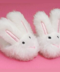 Sophia's Doll Bunny Slipper Shoes with Fluffy Rabbit Ears and Stitched Nose Accessory for 18" Dolls, White Furry Bunny 26 71qpO7WE0yL