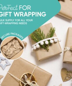 Alternative view of Brown Kraft Paper Roll 17.75” x 1200” (100ft) Made in USA- Ideal for Gift Wrapping, Packing Paper for Moving, Art Craft, Shipping, Floor Covering, Table Runner, 100% Recycled Material Brown