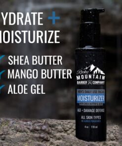 Rocky Mountain Barber Company Men's Face Moisturizer - With Shea Butter, Jojoba Oil, Argan Oil & Vegetable-Derived Glycerin - Fragrance-Free Formula For All Skin Types 11 71qpgwOPMDL