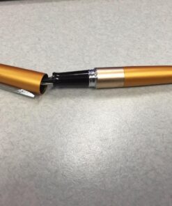 PILOT MR Retro Pop Collection Fountain Pen in Gift Box, Orange Barrel with Flower Accent, Fine Point Stainless Steel Nib, Refillable Black Ink (91433) Marigold/Flower Fine Nib 26 71qr253wWkL