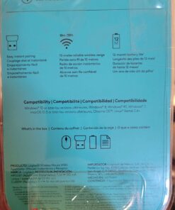 Logitech M185 Wireless Mouse, 2.4GHz with USB Mini Receiver, 12-Month Battery Life, 1000 DPI Optical Tracking, Ambidextrous PC/Mac/Laptop - Swift Gray USB Receiver 44 71qrTt9y2nL