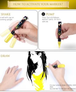 MRNKI Liquid Chalk Markers 24 Color Branch Erasable Chalk Marker for Kids with Smooth Boards and More 24 71qsmTyrQ2L