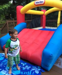 Little Tikes Jump 'n Slide Inflatable Bouncer Includes Heavy Duty Blower With GFCI, Stakes, Repair Patches, And Storage Bag, for Kids Ages 3-8 Years Jump 'n Slide Bounce House 34 71qt1nPDoeL