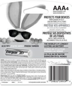 Energizer AAA Batteries, Max Triple A Alkaline, 4 Count 4 Count (Pack of 1) 7 71qui7wTQL