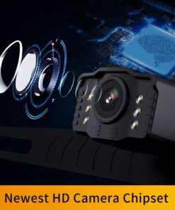 Alternative view of Xroose S2 HD Wired Backup Camera, 149° Wide Field of View License Plate Camera, IP69 Waterproof LED Colored Night Vision Rear-View Camera for Reversing/Driving Car Pickup SUV Truck …