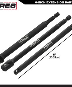 ARES 70001-6-Inch Impact Grade Socket Adapter Set - Turns Power Drill into High Speed Nut Driver - 1/4-Inch, 3/8-Inch, and 1/2-Inch Drive 6 Inch 13 71qwF0eJ86L