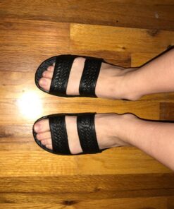 Pali Hawaii Unisex Adult Classic Jandals Sandals 7 Women/7 Men Black 7 71qwsXf4oaL
