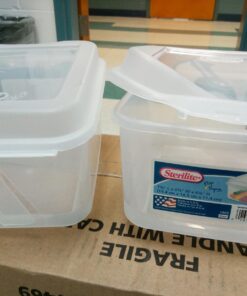 Sterilite FlipTop, Stackable Small Storage Bin with Hinging Lid, Plastic Container to Organize Desk at Home, Classroom, Office, Clear, 12-Pack 12 Pack 40 71qxT2bv9uL