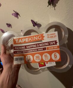 Tape King Clear Packing Tape - 60 Yards Per Roll (6 Refill Rolls) - 2 Inch Wide Stronger 2.7mil, Heavy Duty Sealing Adhesive Industrial Depot Tapes for Moving Packaging Shipping, Office & Storage 6 Rolls / 2" Wide 39 71qxYQ60PYL