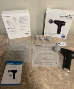 RENPHO Lite Massage Gun with Heat, Mini Massage Gun Deep Tissue, Type C Charging Portable Body Deep Tissue Massager Gun, Quiet Percussion Muscle Massage Gun, Gift for Mom-FSA and HSA Eligible Grey 53 71qxgpp99HL