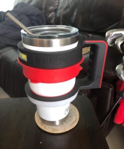 NEBO Stainless Steel 6668 GLOW - Light + Handle for your 30oz tumbler - YETI Rambler, Ozark Trail and more,Black, 1 Count (Pack of 1) Nebo Glow Tumbler Handle 43 71qzEMsRobL