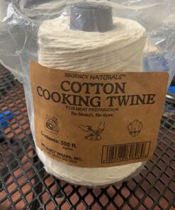 Regency Wraps Butchers Cooking Twine, Made of Heavy-Weight Natural Cotton, Perfect for Meat Trussing and Food Prep, 500 ft Cone, Pack of 1 500 ft Cone (Pack of 1) 38 71qzFXTteAL
