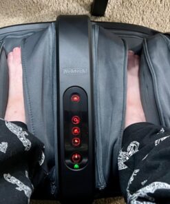 Nekteck Foot Shiatsu Massager for Circulation and Pain Relief, Smart Electric Massage Machine with Heat, Deep Kneading, Vibration, Compression for Feet, Calf, Arm Muscle Relax Black (APP Control) Black - APP Control 24 71qzGDutMgL