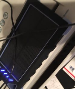 Best Solar Powered Charger - 16000 mAh Battery - Dual USB, Waterproof, Flashlight - Portable and Compact - for Your iPhone, Android, Tablet, More. The SPC16k by BW Distributors. Off Grid Charging 19 71r XQLnojL