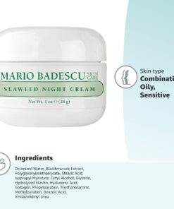 Mario Badescu Night Cream for Face, Ultra-Rich Overnight Anti Aging Cream, Infused with Vitamins, Minerals and Antioxidant Seaweed 19 71r0gqLjefL