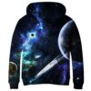 SAYM Teen Boys' Galaxy Fleece Sweatshirts Pocket Pullover Hoodies 4-16Y 10-12 Black Planets 40 71r18XAxBGL