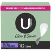 U by Kotex Clean & Secure Panty Liners, Light Absorbency, Extra Coverage, 112 Count (Packaging May Vary) Extra-Coverage (112 Count) 26 71r1b4mzbwL