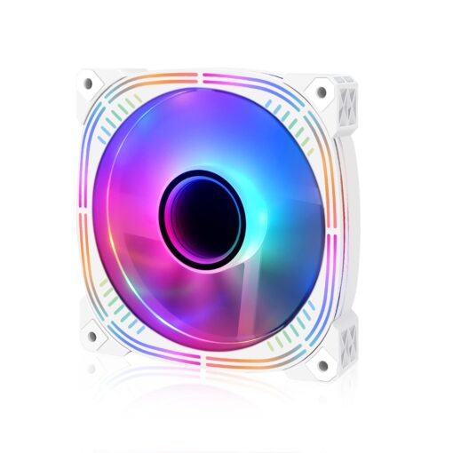 Conisy Silent Series 120mm Case Fan for Computer Case, RGB LED Quiet PC Fans with 4pin Molex & 3pin Motherboard Connector (Single Pack) Blue