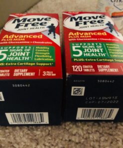 Move Free Advanced Glucosamine Chondroitin MSM Joint Support Supplement, Supports Mobility Comfort Strength Flexibility & Bone - 120 Tablets (40 servings)* 1 54 71r2l YuUSL