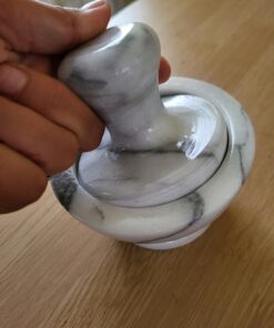 HIC Kitchen HIC Mortar and Pestle Set, 3.8 x 4 x 3.8 inches, Marble 29 71r2yX7G5cL