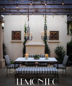 Lemontec Commercial Grade Outdoor String Lights with 15 Hanging Sockets - 48 Ft Black Weatherproof Cord Weatherproof Strand for Patio Garden Porch Backyard Party Deck Yard – S14 Black 30 71r3zrVETwL