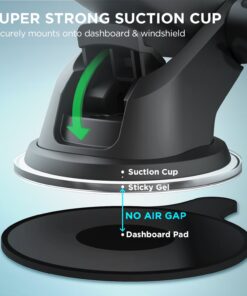 iOttie Easy One Touch 4 Dash & Windshield Universal Car Mount Phone Holder Desk Stand for -iPhone, Samsung, Moto, Huawei, Nokia, LG, Smartphones, Black 1st Generation 23 71r4ZxxxhL