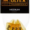 JIM DUNLOP 9072P Ultex® Thumbpicks, Medium, 4/Player's Pack Yellow