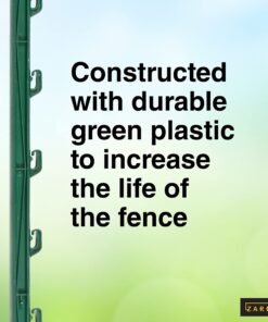 Fi-Shock P-30G 30 Inch Garden Fence Post, Ideal for Gardens and Temporary Fencing - 25 Pack,Dark Green Garden Post 17 71r5q2aDraL