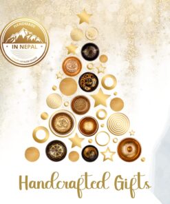 Ohm Store Tibetan Singing Bowl Set — Meditation Sound Bowl Handcrafted in Nepal for Yoga, Chakra Healing, Mindfulness, and Stress Relief — Unique Spiritual Gifts for Women and Men Bronze 24 71r5wJ2xAIL