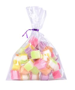 300 Clear Cello Cellophane Treat Bags 5X7 Inch with 200 Metallic Twist Ties Good for Gift Bakery Cookies Candies Dessert 5x7 Inch (Pack of 300) 7 71r6Z8GV4DL