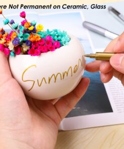 Dyvicl Premium Metallic Markers Pens - Silver and Gold Paint Pens for Black Paper, Glass, Rock Painting, Halloween Pumpkin, Card Making, Scrapbook Album, Christmas DIY Art Craft Kids, Set of 4 29 71r7ruU VGL