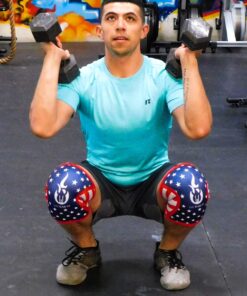 Fire Team Fit Knee Sleeve, 7 mm, Compression & Knee Brace Support for Weightlifting, Running, Basketball, Volleyball, & Gym Workouts American Flag Small 7 71r83DPiJqL